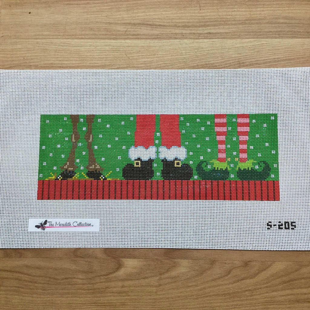 Santa and Staff Canvas - KC Needlepoint