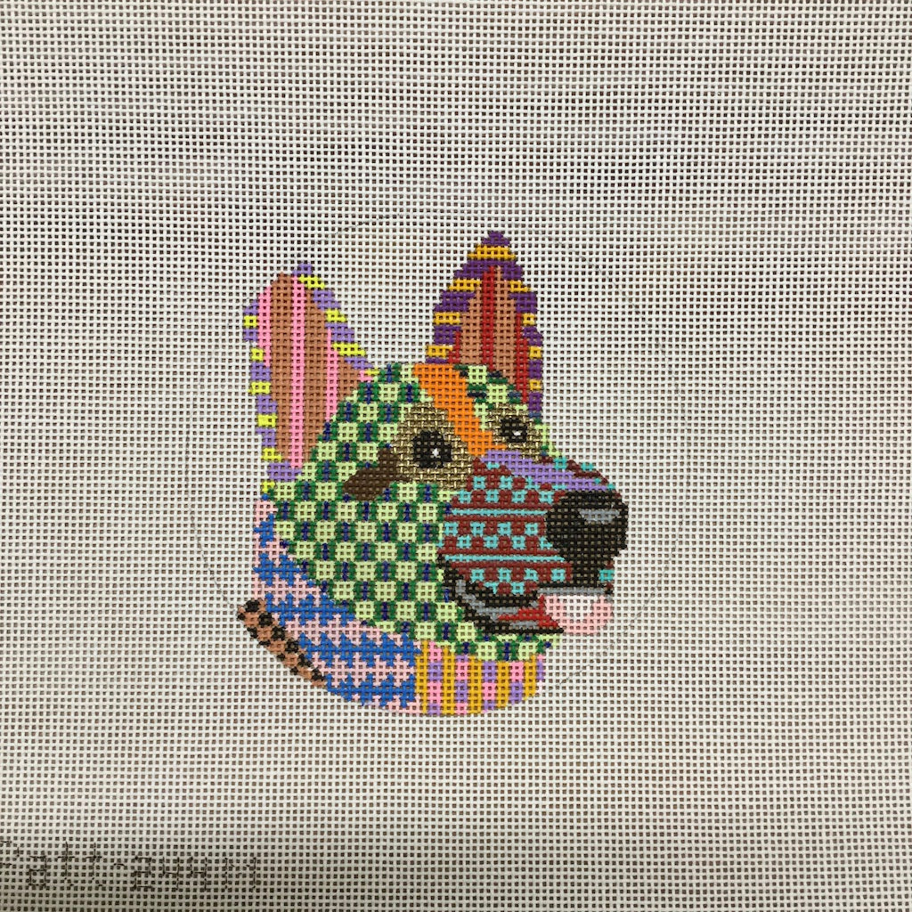 Colorful Dog Canvas - KC Needlepoint