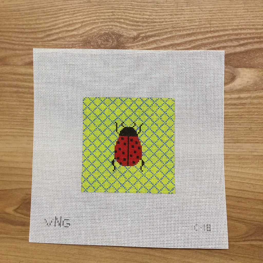 Ladybug Coaster Canvas - KC Needlepoint