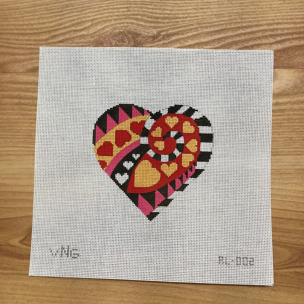 Wonderland Heart Canvas - KC Needlepoint
