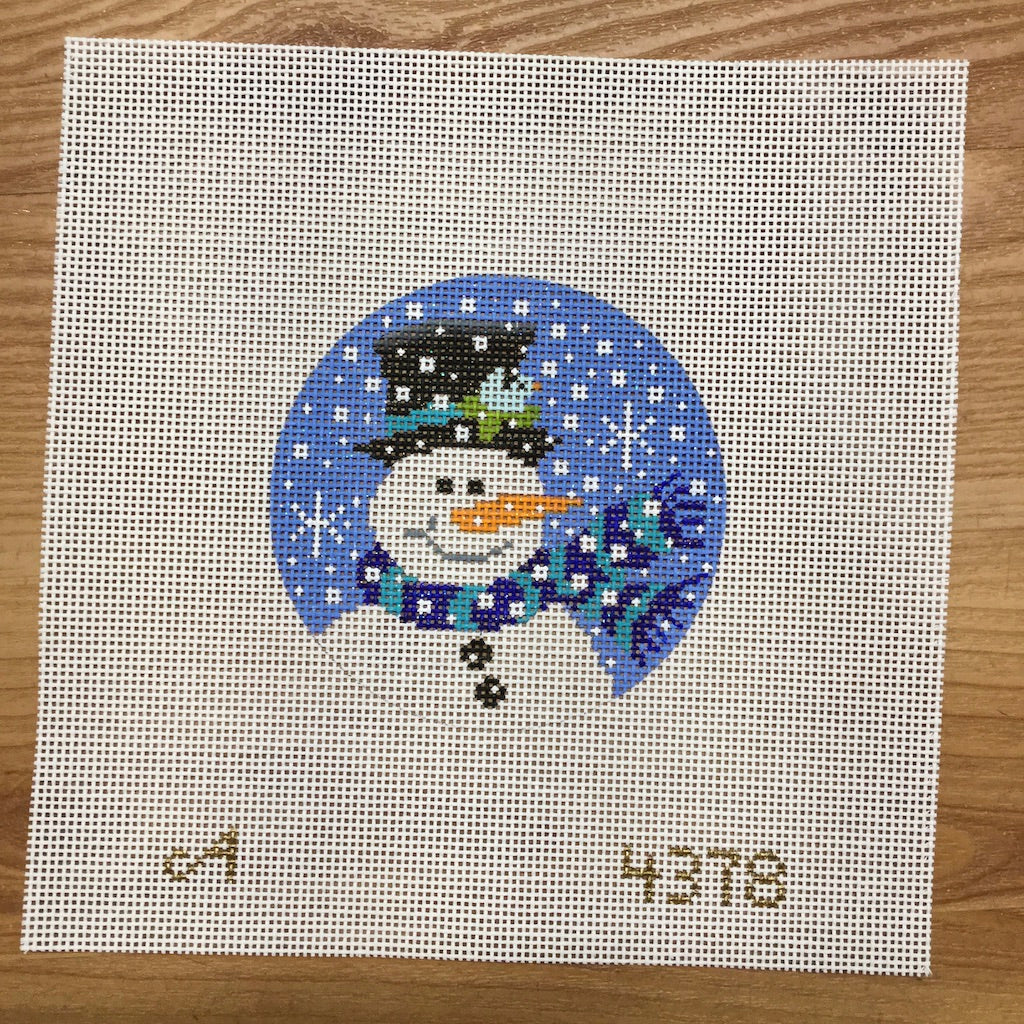 Snowbird Round Canvas - KC Needlepoint