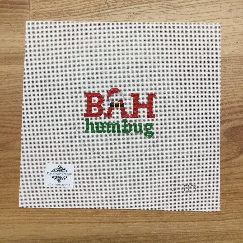 Bah Humbug Ornament Canvas - KC Needlepoint