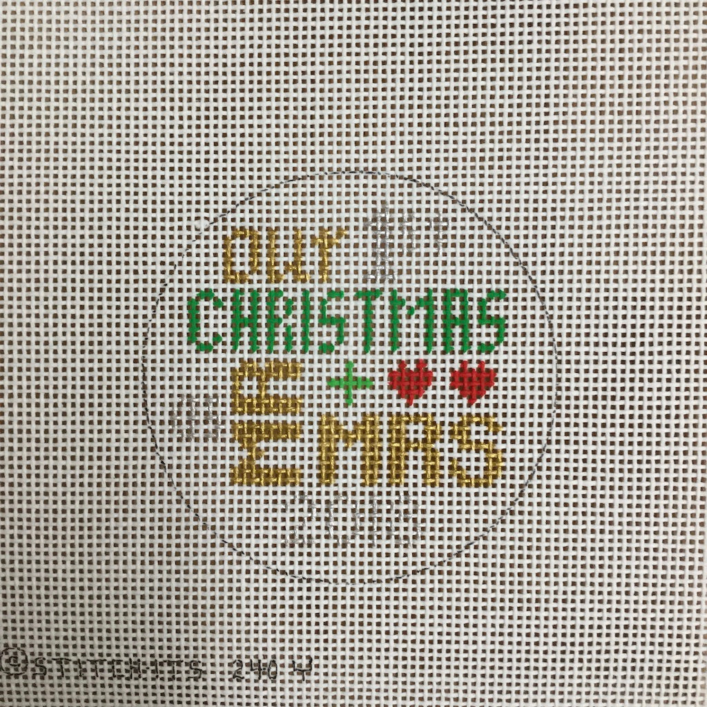 Our 1st Christmas Round Canvas - KC Needlepoint