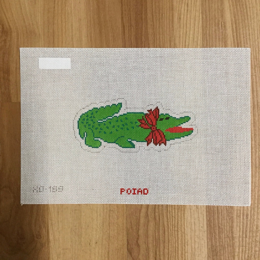 Alligator Needlepoint Canvas - KC Needlepoint