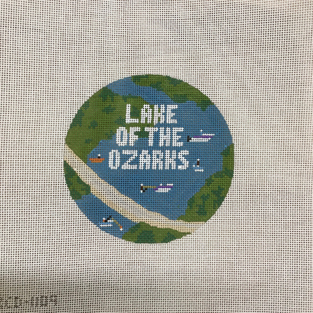 Lake of the Ozarks Travel Canvas - KC Needlepoint