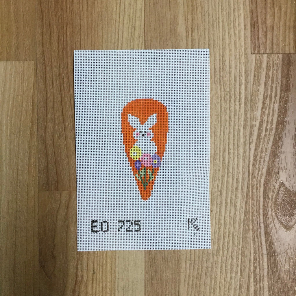 Peep Bunny Carrot Canvas - KC Needlepoint