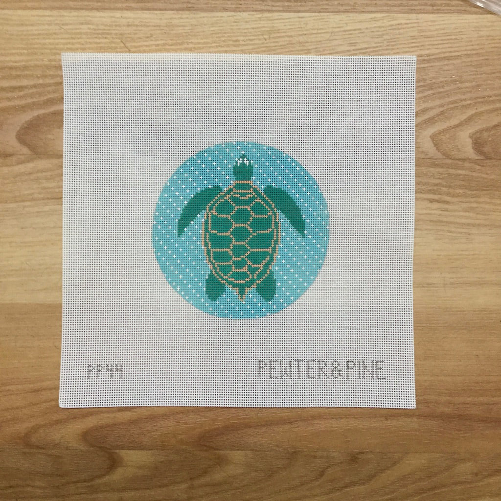 Tropical Turtle Canvas - KC Needlepoint