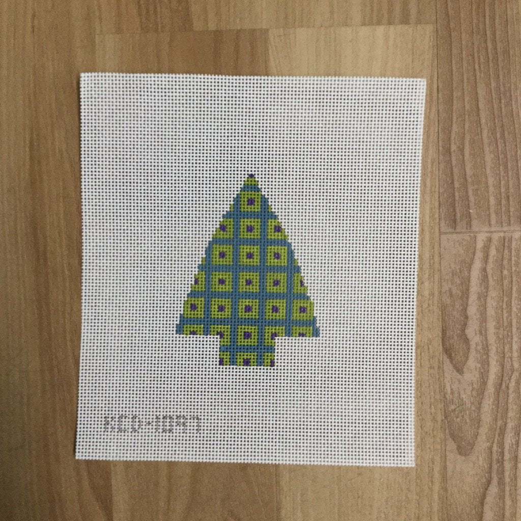 Tree with Squares - KC Needlepoint