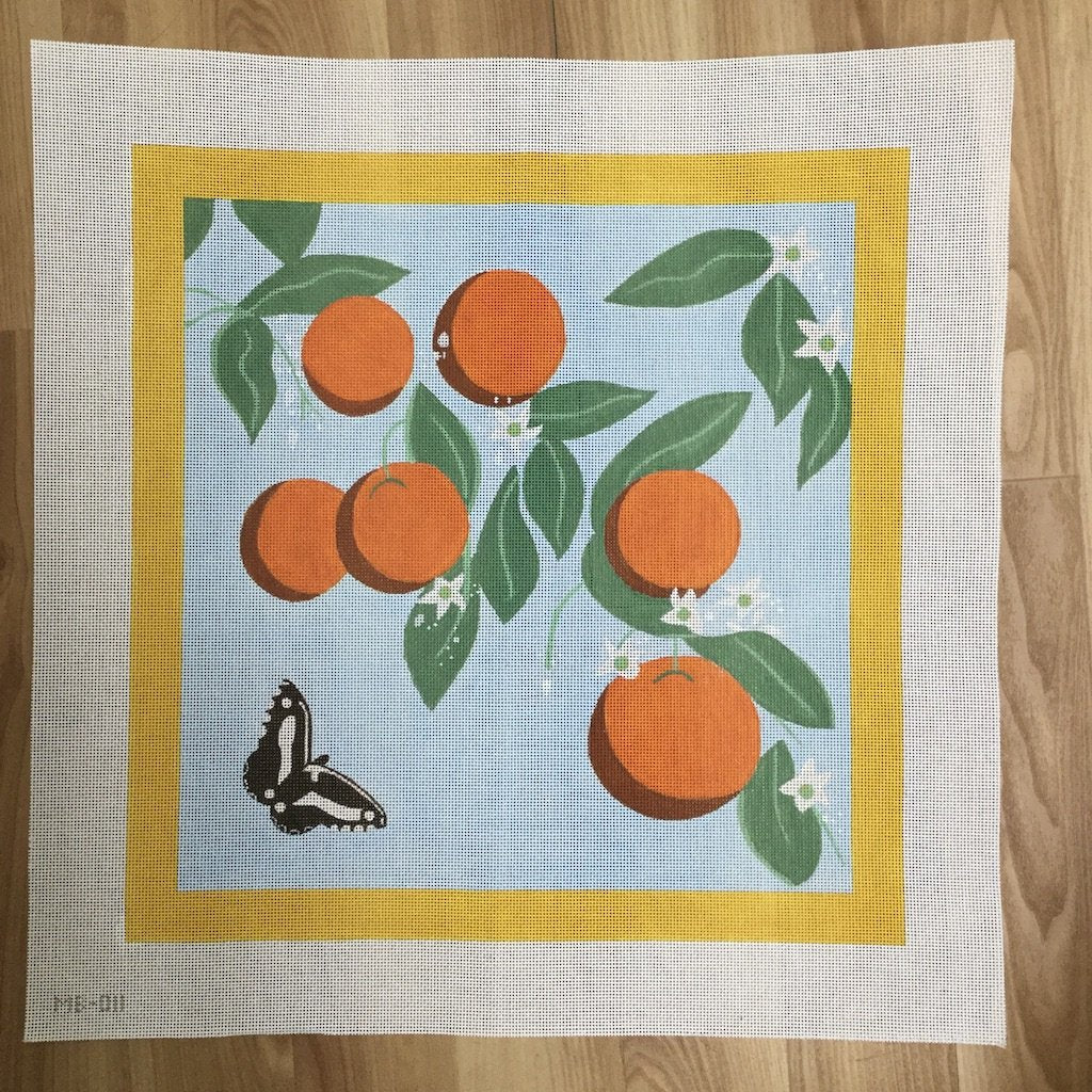 Orange Blosson - KC Needlepoint