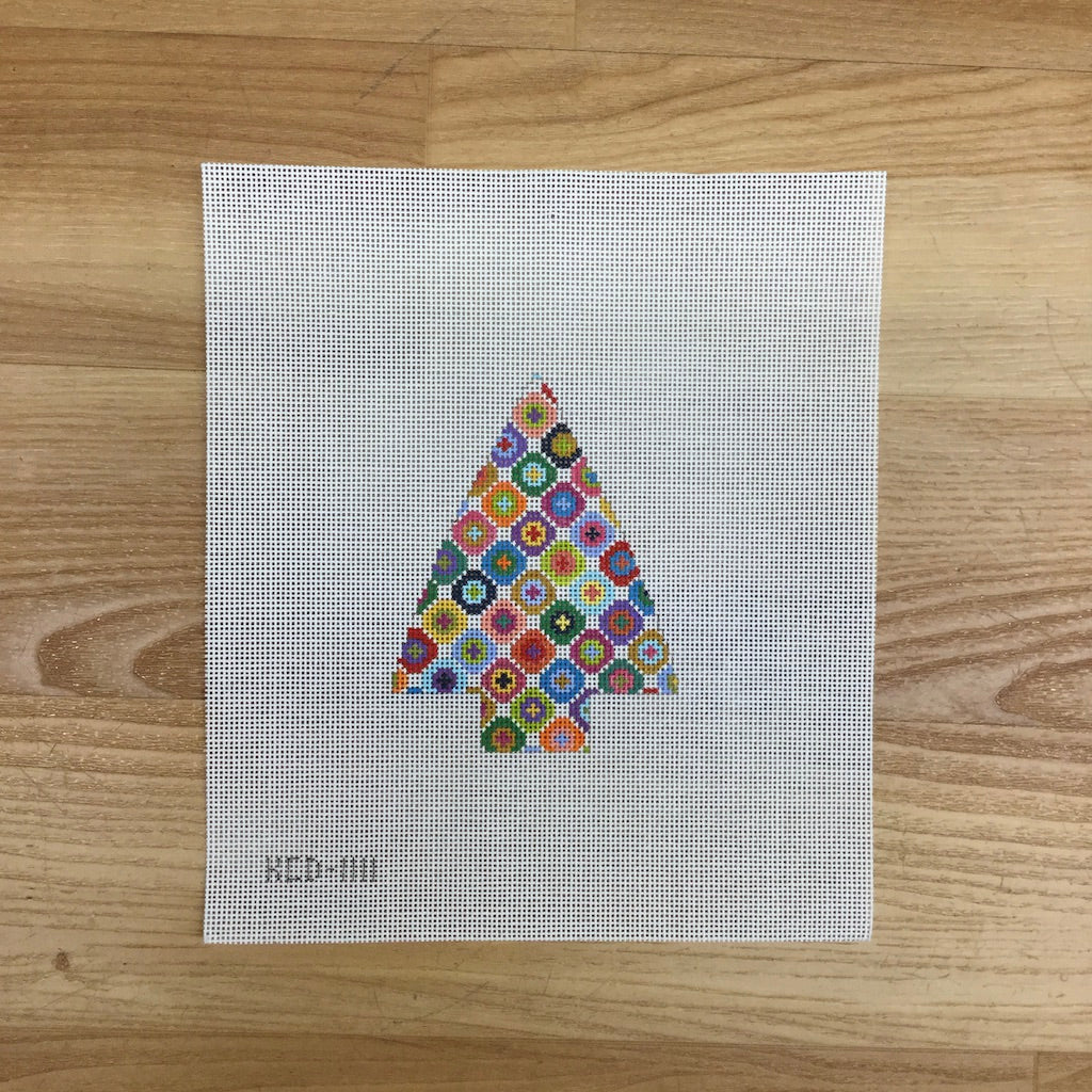 Tree with Multicolored Dots - KC Needlepoint