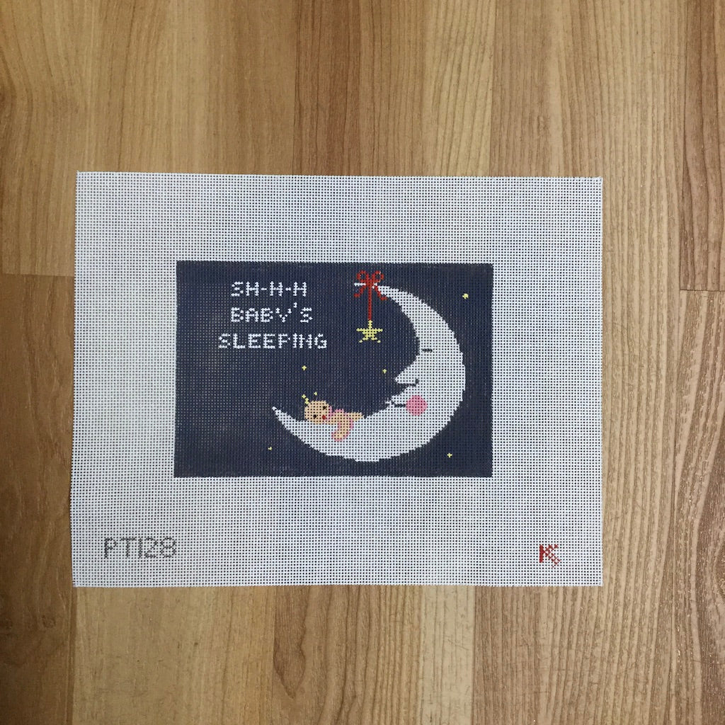 Baby's Sleeping Moon Canvas - KC Needlepoint
