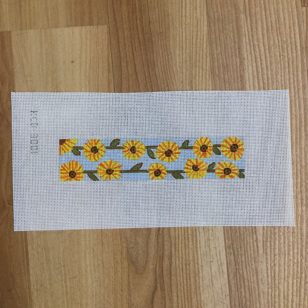 Sunflower Key Fob Canvas - KC Needlepoint