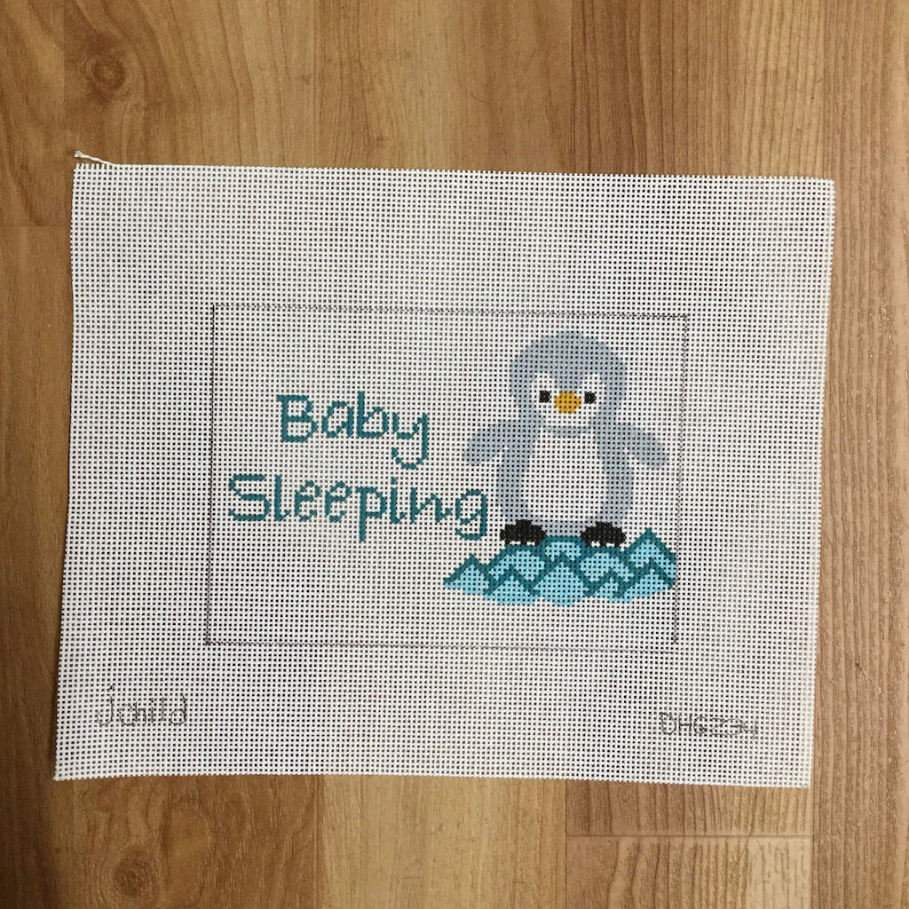Penguin Baby Sleeping Canvas - KC Needlepoint