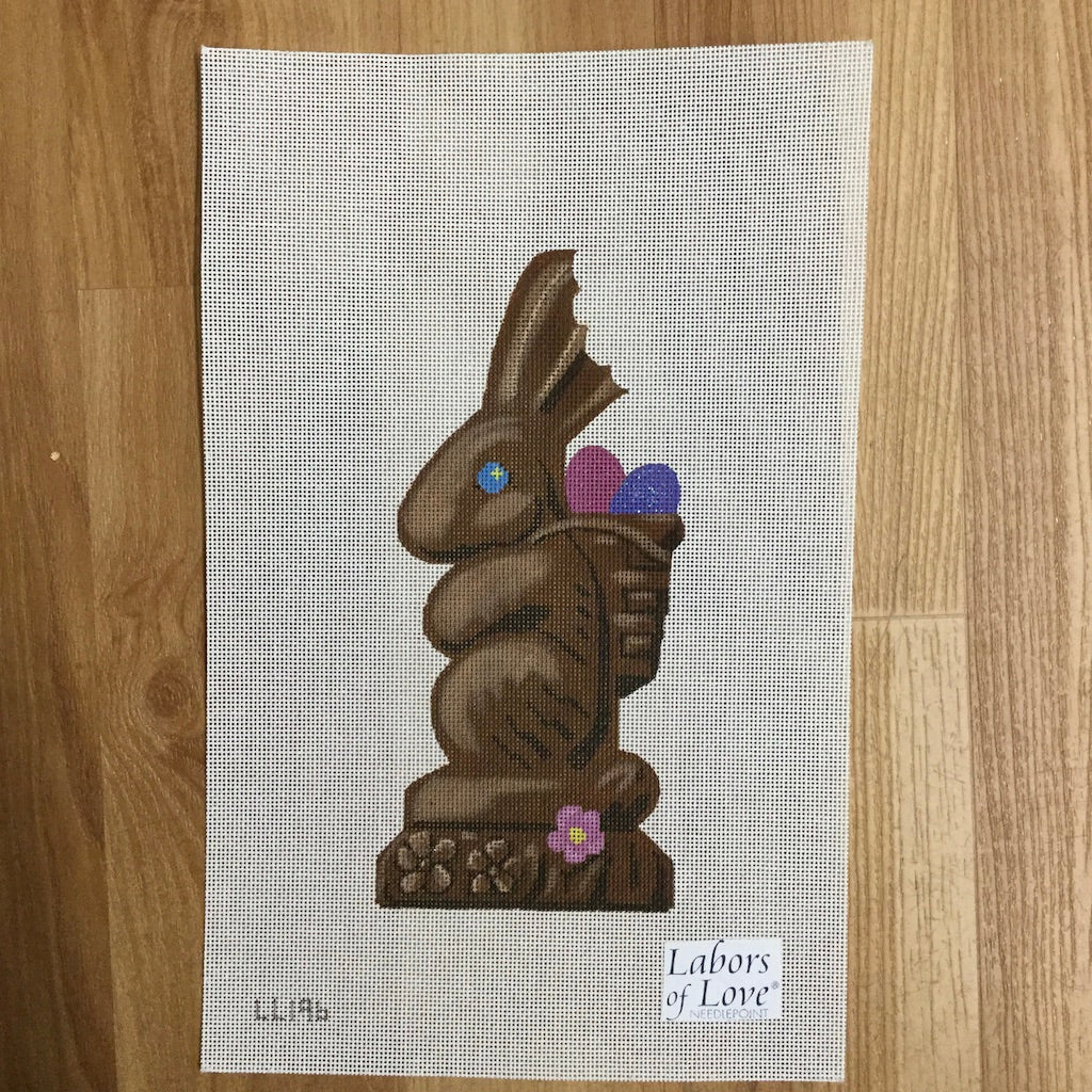 Chocolate Bunny Canvas - KC Needlepoint