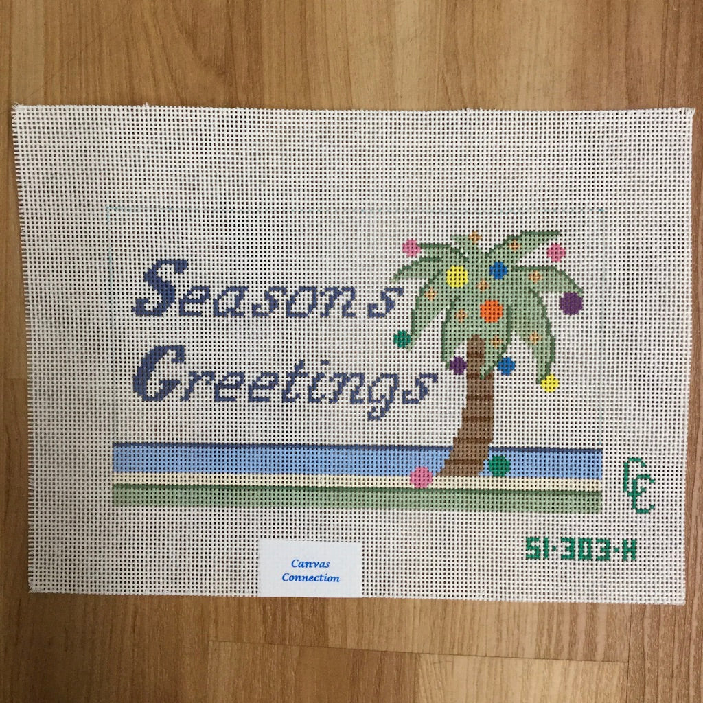Seasons Greetings Canvas - KC Needlepoint