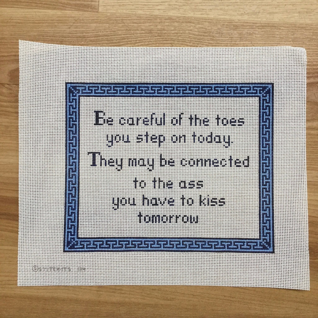 Be Careful of the Toes Canvas - KC Needlepoint