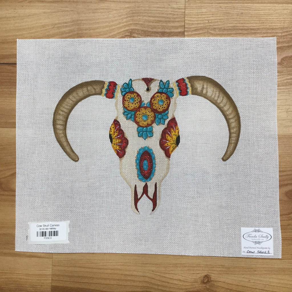 Cow Skull Canvas - KC Needlepoint