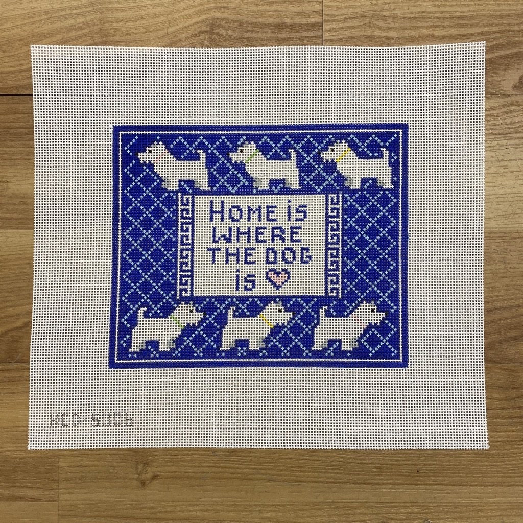 Home is Where the Dog Is (Westie) Canvas - KC Needlepoint