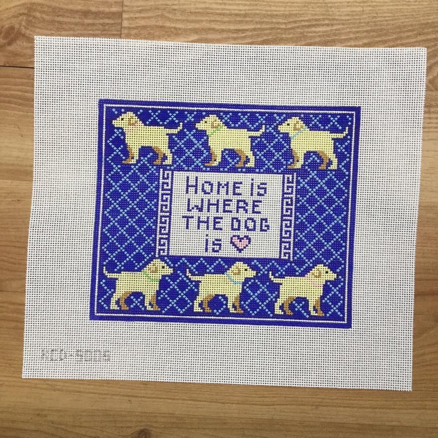 Home is Where the Dog Is (Yellow Lab) Canvas - KC Needlepoint