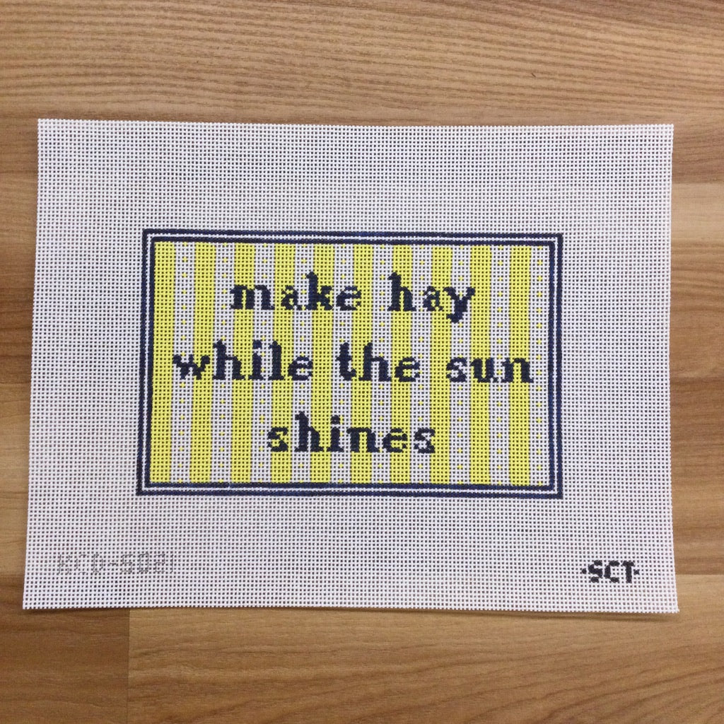 Make Hay While the Sun Shines Canvas - needlepoint