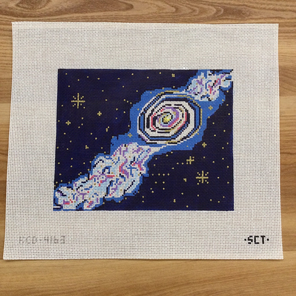 The Galaxy Clutch Canvas - needlepoint