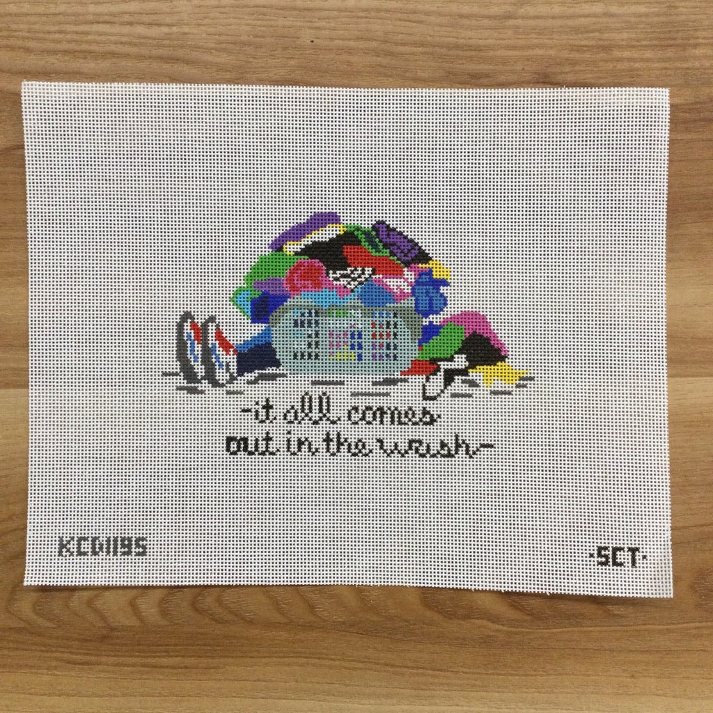 It All Comes Out in the Wash Canvas - needlepoint
