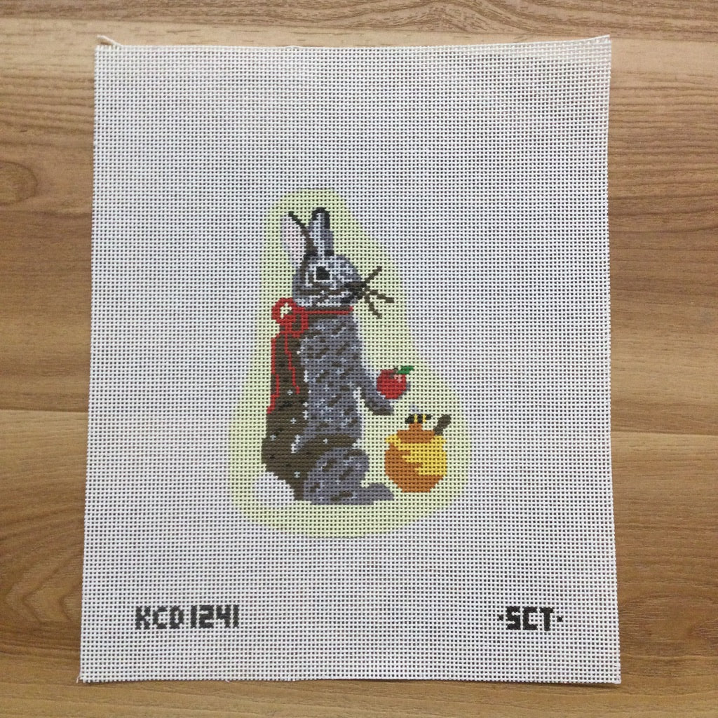 Rosh Hashanah Rabbit Canvas - KC Needlepoint