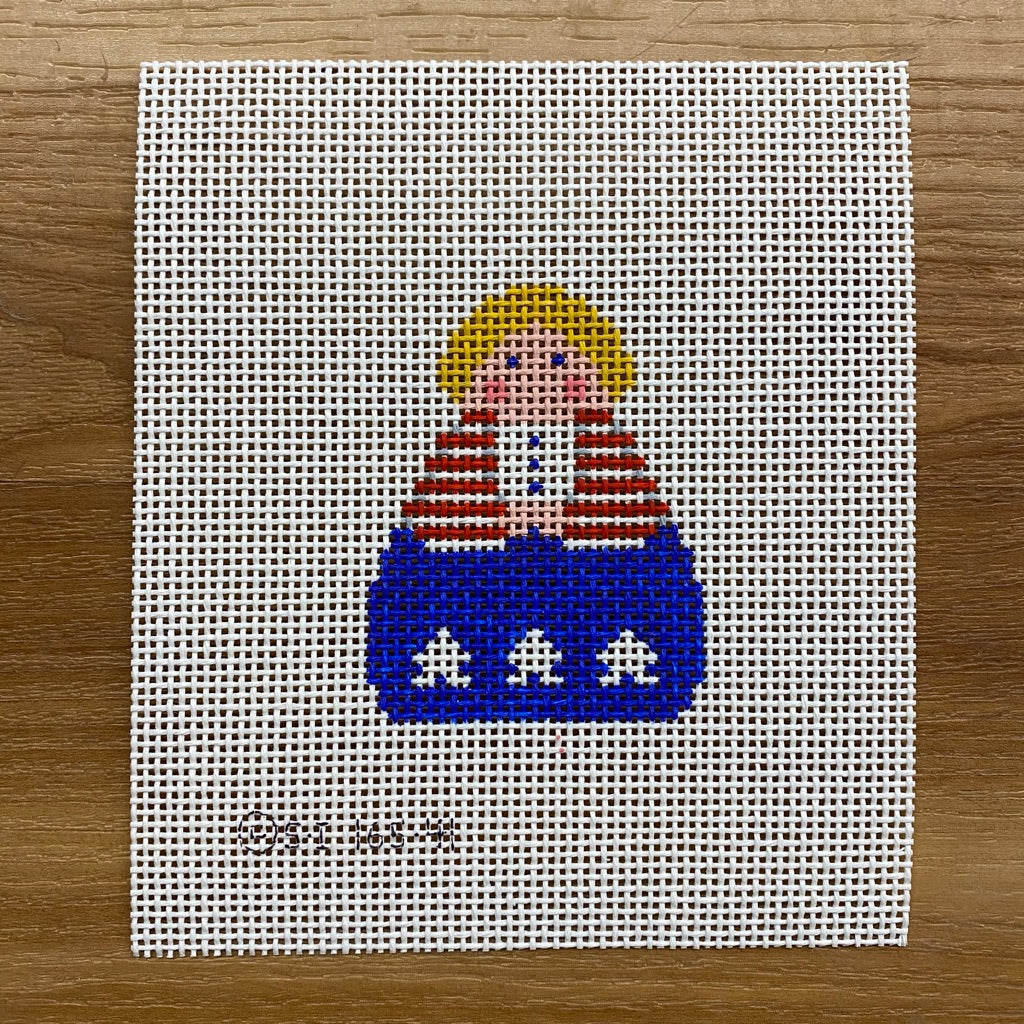 Red, White and Blue Angel Canvas - KC Needlepoint