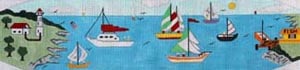 Sailing Cummerbund Canvas - KC Needlepoint