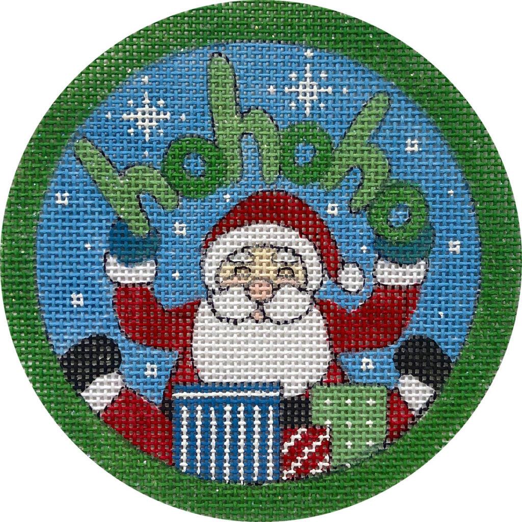 HOHOHO Santa and Gifts Canvas - KC Needlepoint