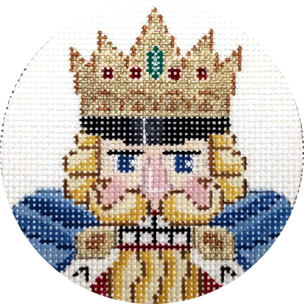 Nutcracker with Crown Canvas - KC Needlepoint