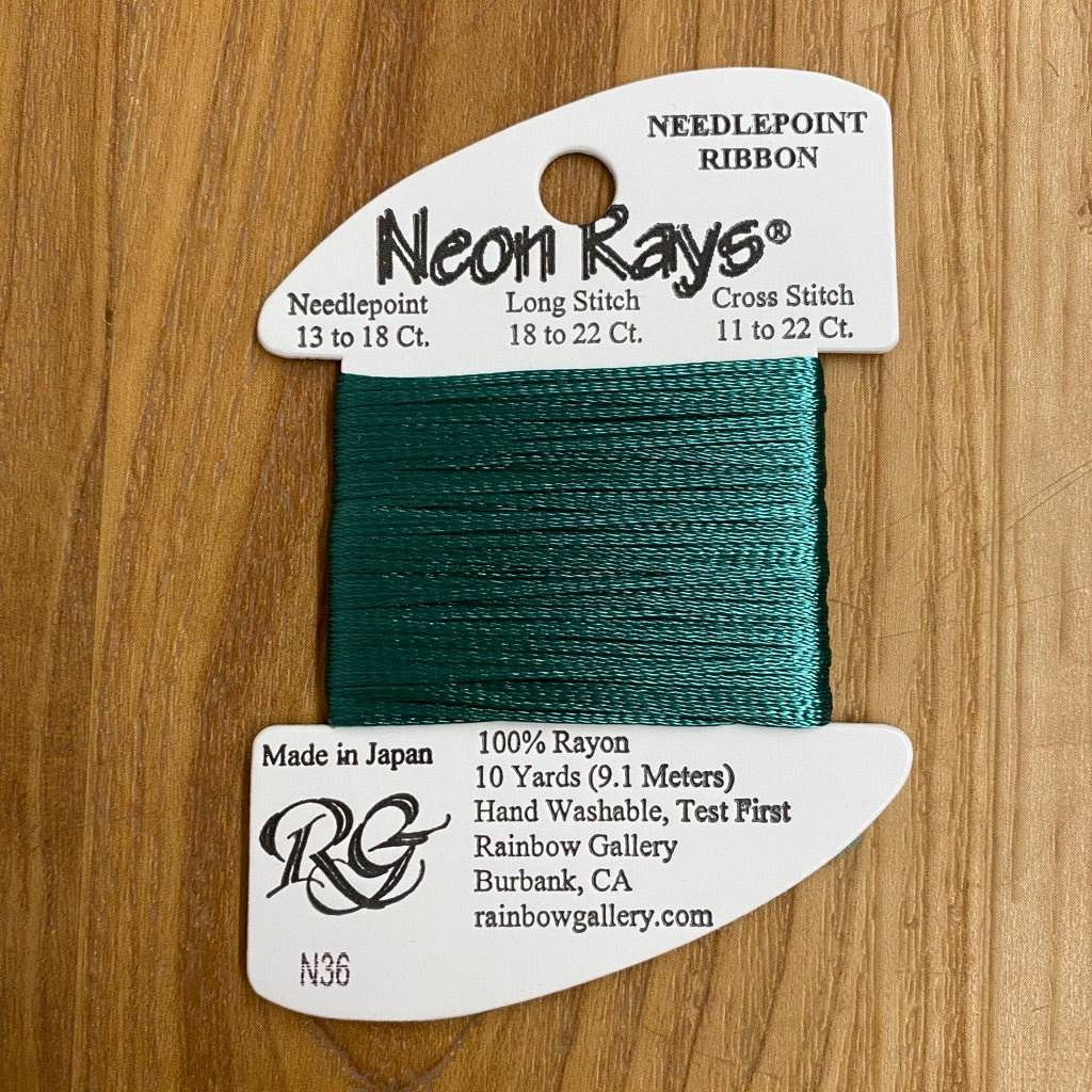 Neon Rays N36 Jade Green - KC Needlepoint