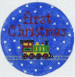 First Christmas Train Canvas - KC Needlepoint