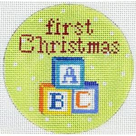 First Christmas Blocks Canvas - KC Needlepoint