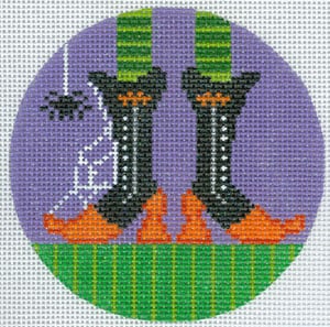 Witch's Boots Canvas - KC Needlepoint