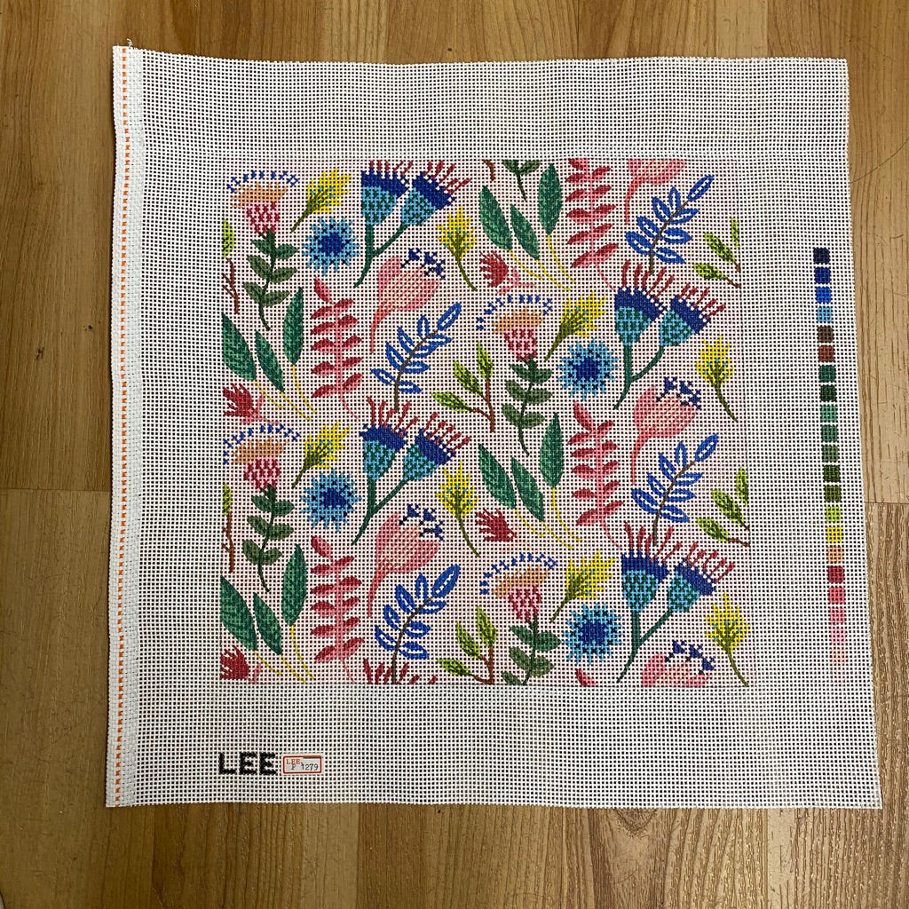 Lively Floral Canvas - KC Needlepoint