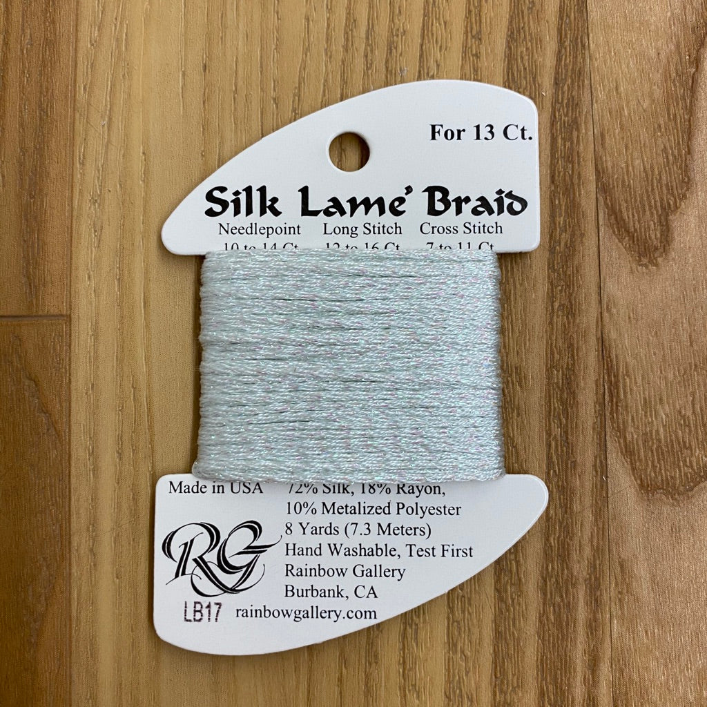 Silk Lamé Braid LB17 Lite Surf Blue - KC Needlepoint