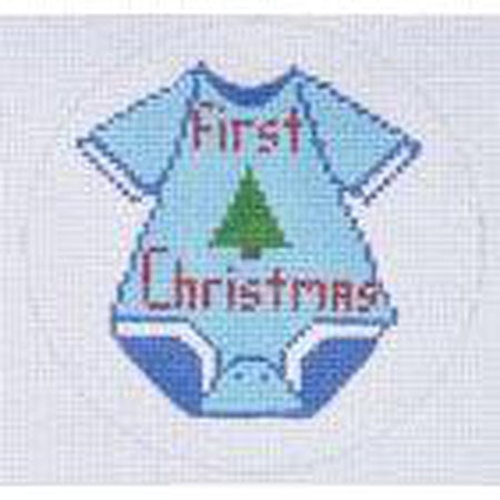 Boy First Christmas Canvas - KC Needlepoint