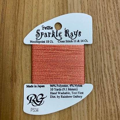 Petite Sparkle Rays PS34 Dark Peach - needlepoint