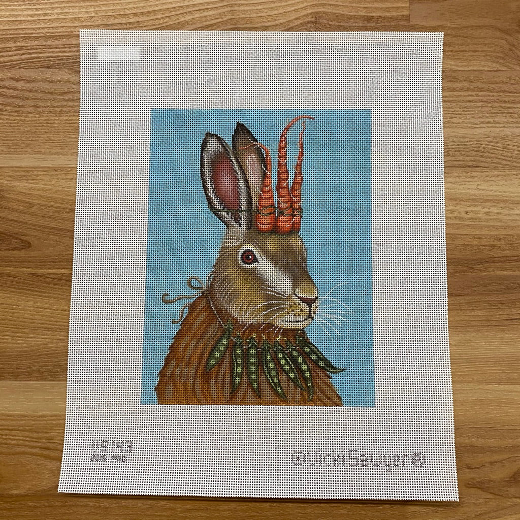 Hare Apparent Needlepoint Canvas - needlepoint