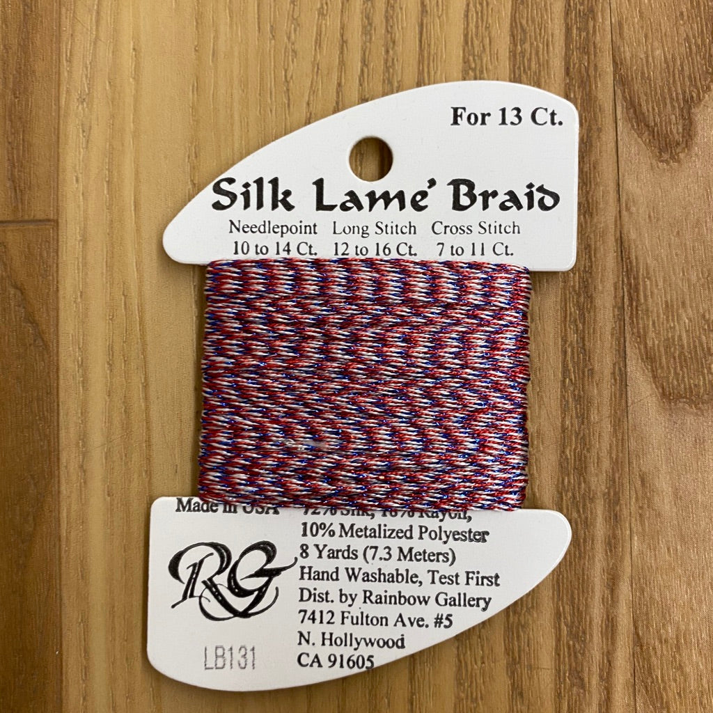Silk Lamé Braid LB131 4th of July - KC Needlepoint