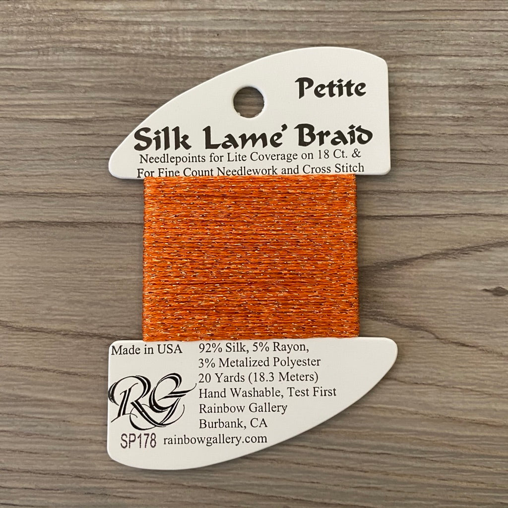 Petite Silk Lamé Braid SP178 Persimmon - KC Needlepoint