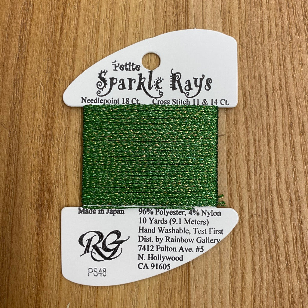 Petite Sparkle Rays PS48 Dark Christmas Green - needlepoint