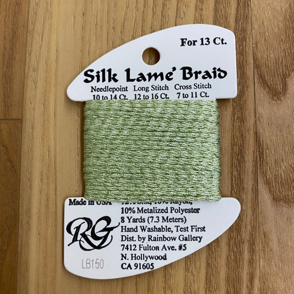 Silk Lamé Braid LB150 Daiquiri Green - KC Needlepoint