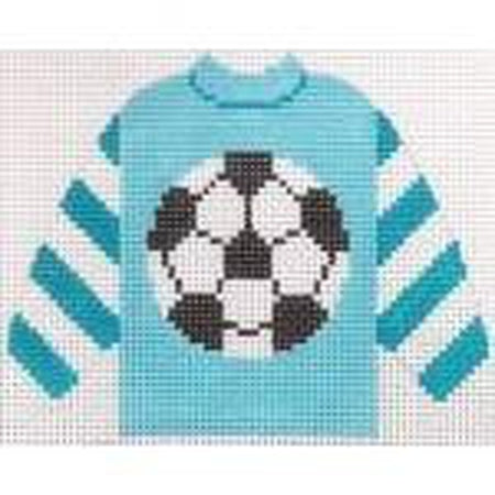 Soccer Pullover Sweater Needlepoint Canvas - KC Needlepoint