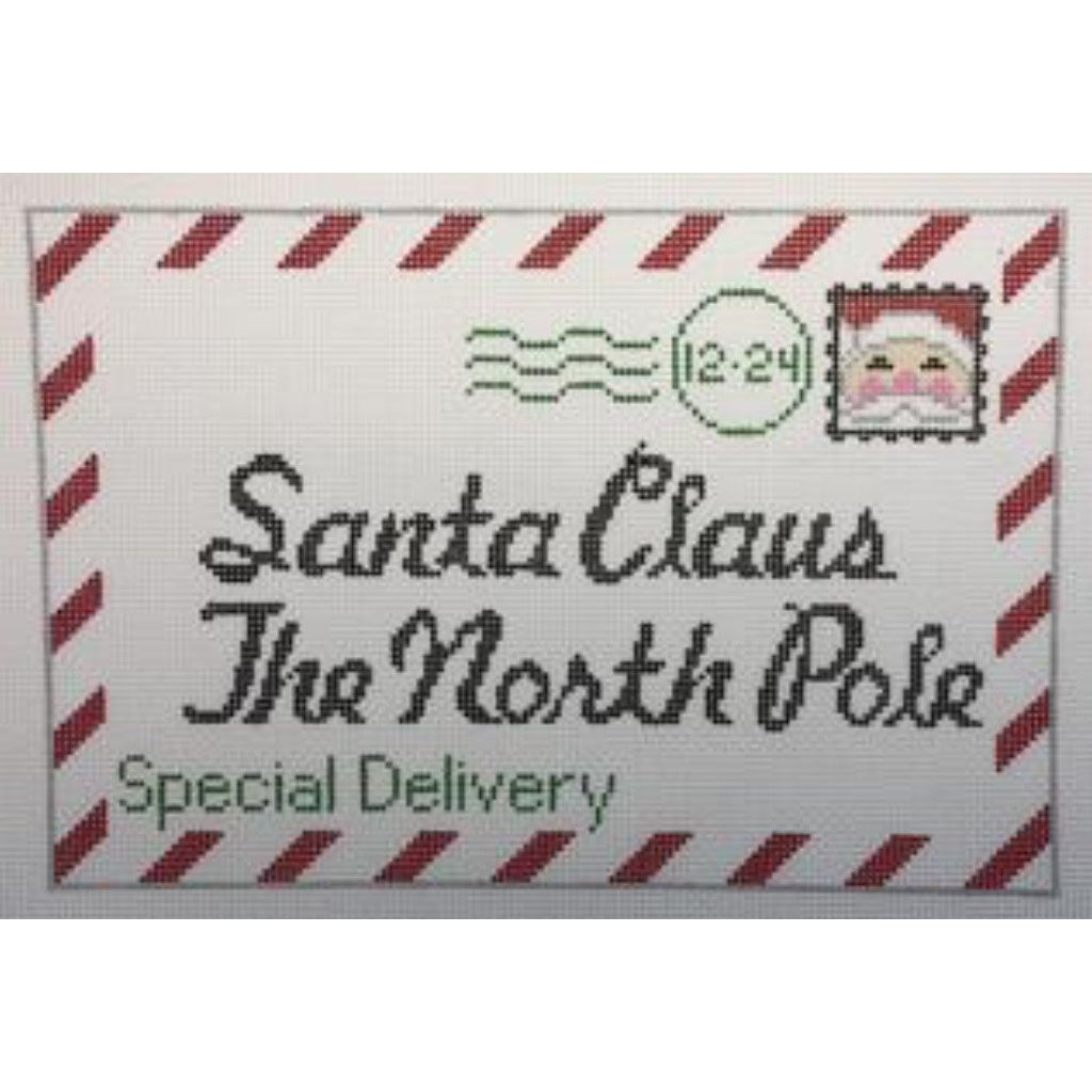 Small Santa Letter Canvas - KC Needlepoint