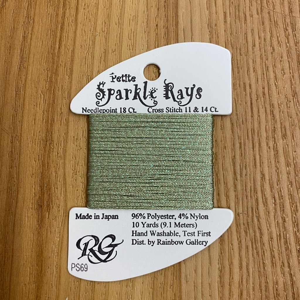 Petite Sparkle Rays PS69 Sage Green - needlepoint