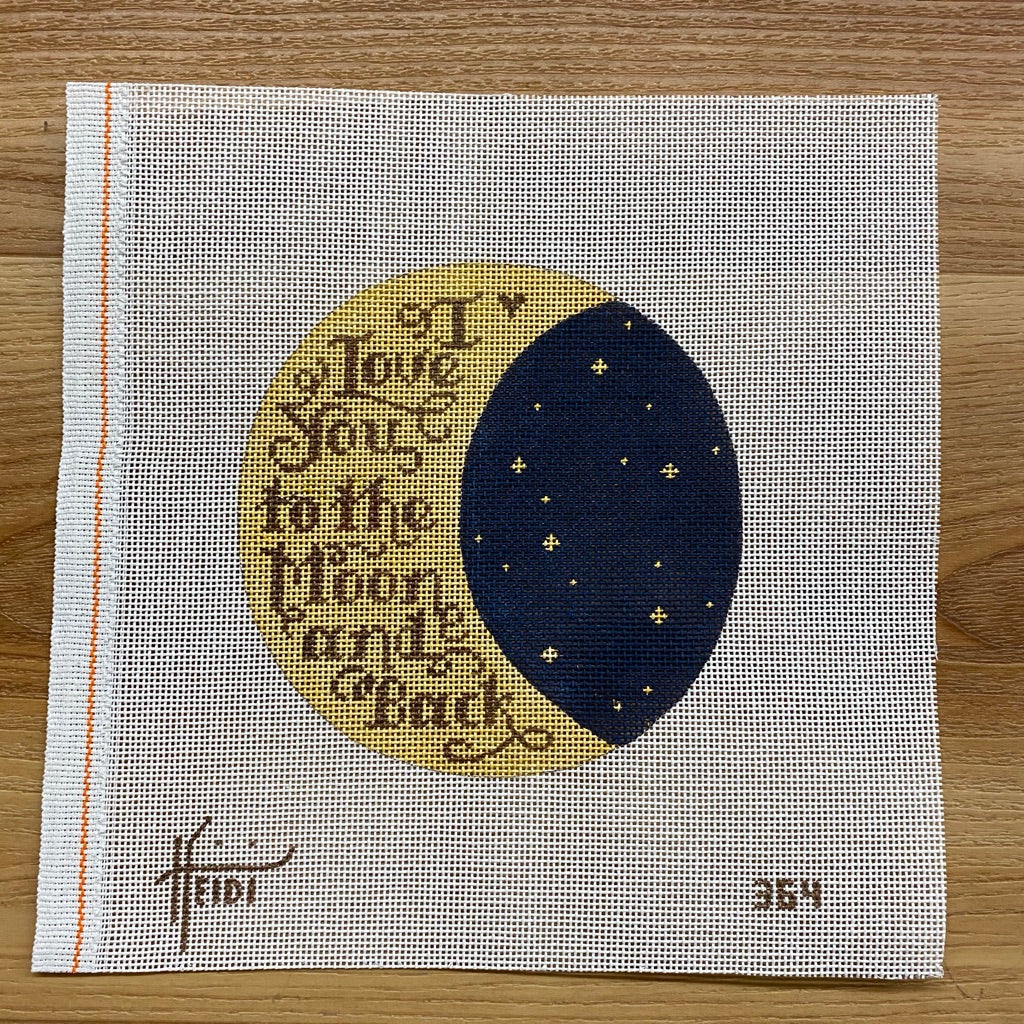Love You Moon with Sky Canvas - KC Needlepoint