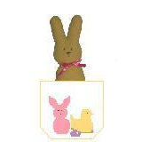 Peeps Basket Canvas - KC Needlepoint
