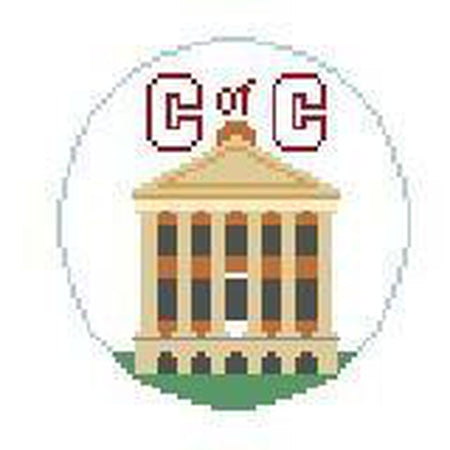 College of Charleston Round Canvas - KC Needlepoint